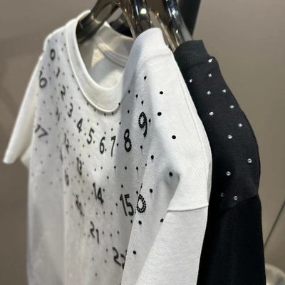 주문 장대 뱅티지 헤비웨이트 라인스톤 티셔츠 검은색 남성 여성 맞춤 100% 면화 260gsm online manufacture