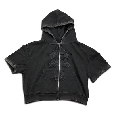 주문 검은 빈티지 티셔츠 주류 반구름 여름 스트리트 웨어 하우디 세탁 embroidered patchwork online manufacture