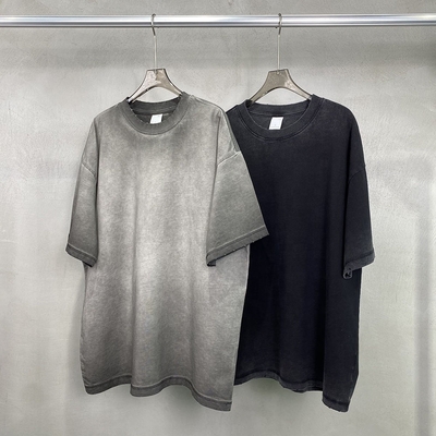주문 빈티지 애쓰는 중량급 면화 빈 크기의 티셔츠 남자 1000량 online manufacture