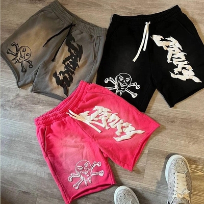 주문 S-5XL 사이즈의 무선 햄과 찢어진 디자인을 가진 맞춤형 중량 면화 여름 쇼트 online manufacture
