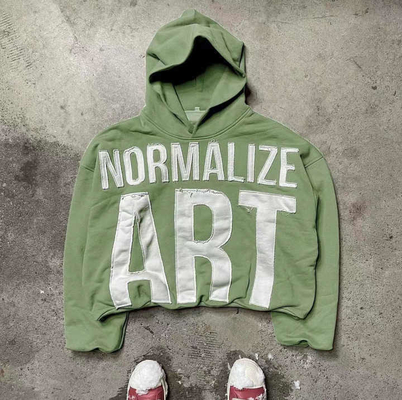 주문 600gm Cotton Acid Wash Hoodies Custom Applique embroidery 및 바늘 탐지 기능 online manufacture