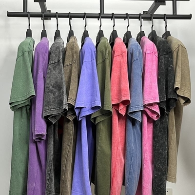 주문 빈티지 티셔츠 100% 솜 유니섹스 드롭 어깨 커버사이즈 티셔츠 사용자 지정 로고 online manufacture