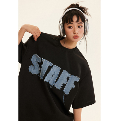 주문 맞춤형 바늘 탐지 무거운 무게 400gsm 면과 크기가 큰 드롭 어깨 티셔츠 online manufacture