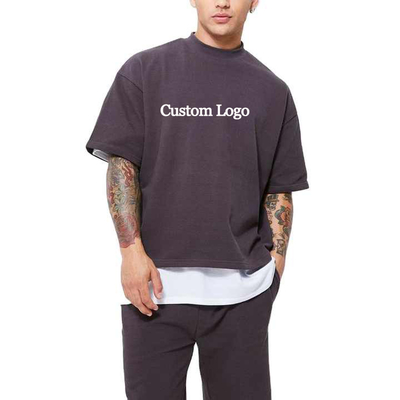 주문 남성용 100% 코튼 박시 피트 빈 티셔츠 Custom Tee Logo 스트리트 웨어 오버사이즈 옷 S-5XL online manufacture