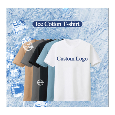 주문 쿨한 느낌 여자용 아이스 실크 솜 티셔츠 남자용 6xl 5xl 빈 티셔츠 online manufacture