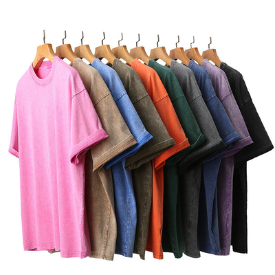 주문 세탁 빈티지 티셔츠 남성 티셔츠 여성 online manufacture