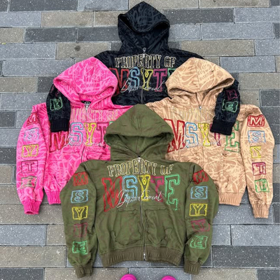 주문 사용자 지정 로고 중형 100% 면공 전체 인쇄 Zipper Hoodies Acid Washed Vintage Distressed Boxy Zip Up Hoodies 남성용 online manufacture
