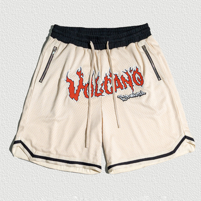 여름 농구 폴리에스터 체육관 운동 Sublimation Zipper Pocket 남자 젤리 쇼트