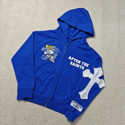 맞춤형 스트리트 웨어 남성 중량 420gsm 위안부 수직 면화 프랑스 테리 라인스턴 후드 지프 업 후디